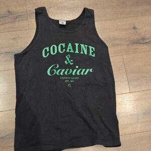 Crooks & Castles Black Tank with Green Graphic